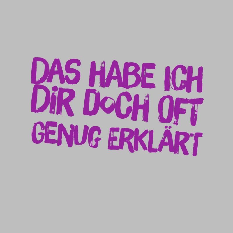 oft genug erklärt