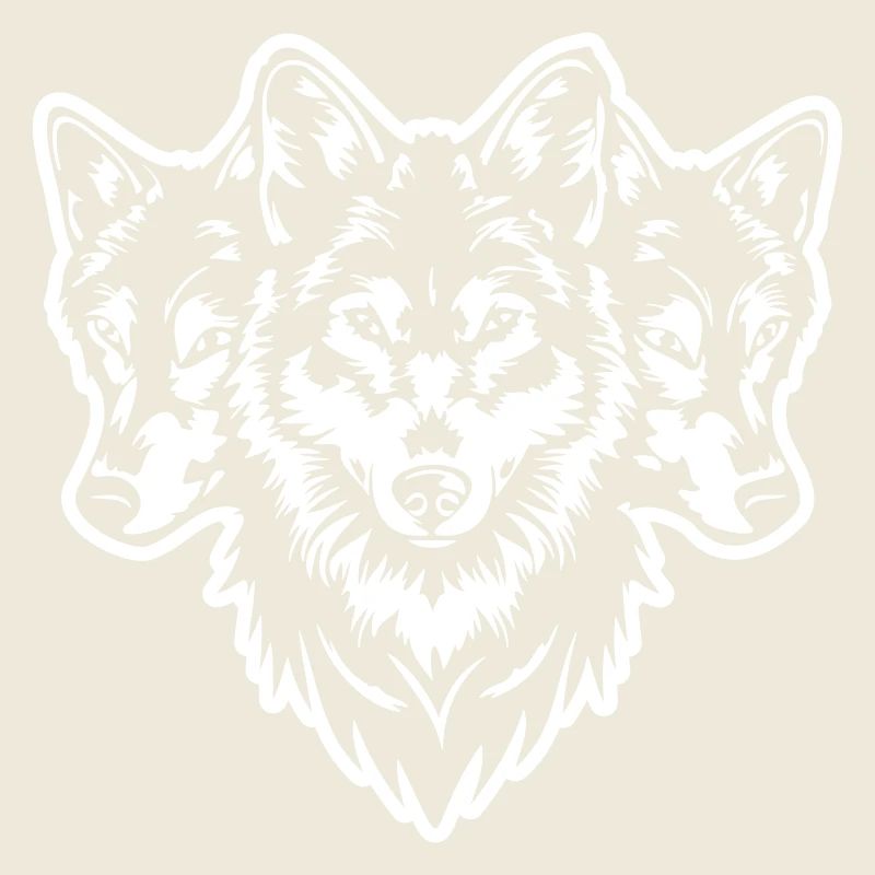 Wolfsrudel Wolf Kopf