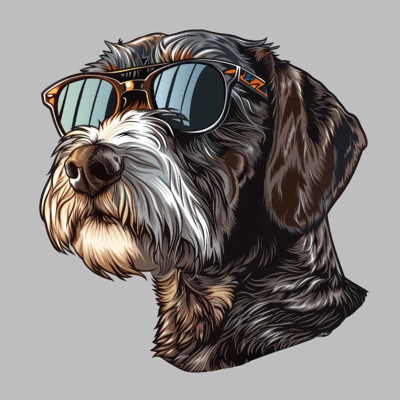 Deutsch Drahthaar, German Wirehaired Pointer, Hund