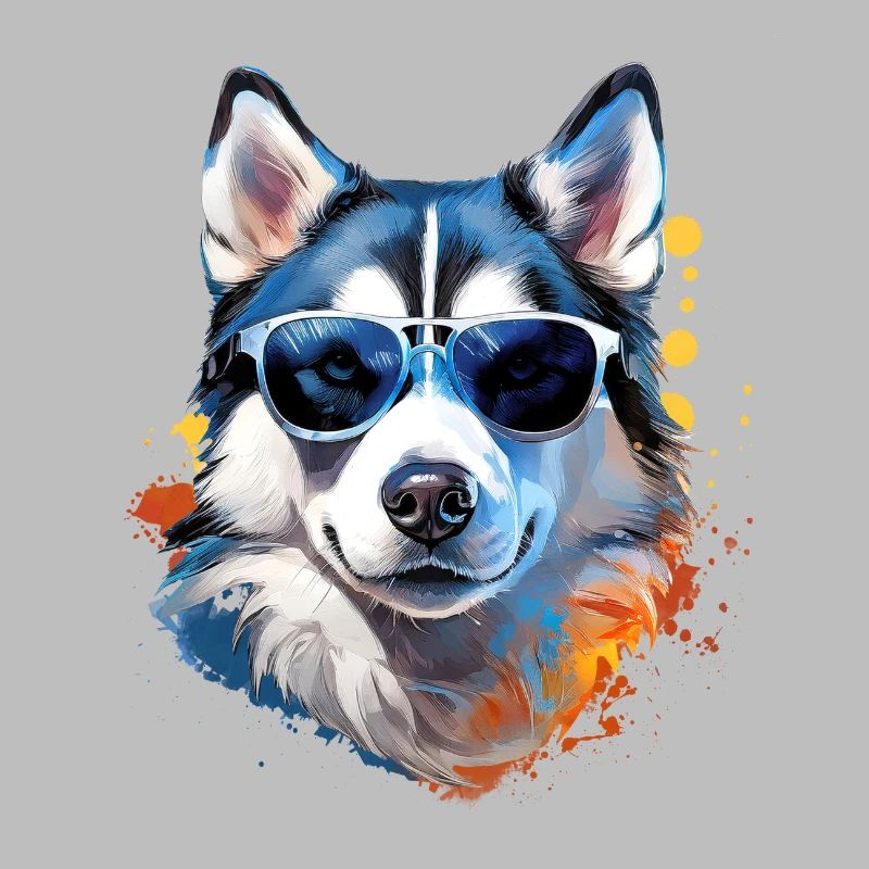 Husky mit Sonnenbrille