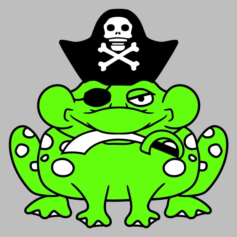 Frog Captain Cap Toad Funny Comic Cartoon