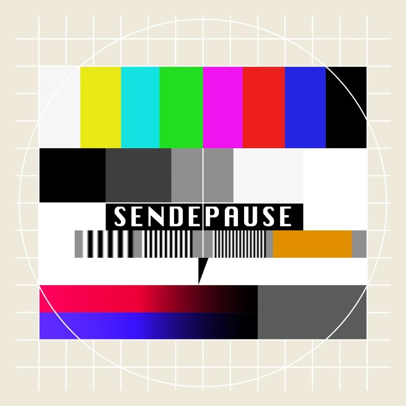 Röhrenfernseher Testbild - Sendepause - 80er