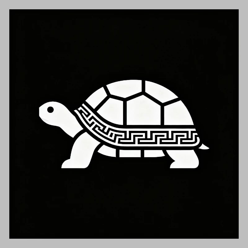 Geometric turtle with pattern