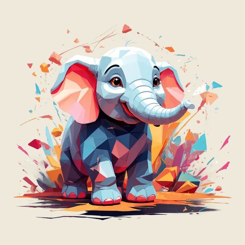 Explosion de couleur d’éléphant