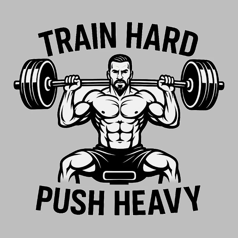 Devise de musculation Push Heavy