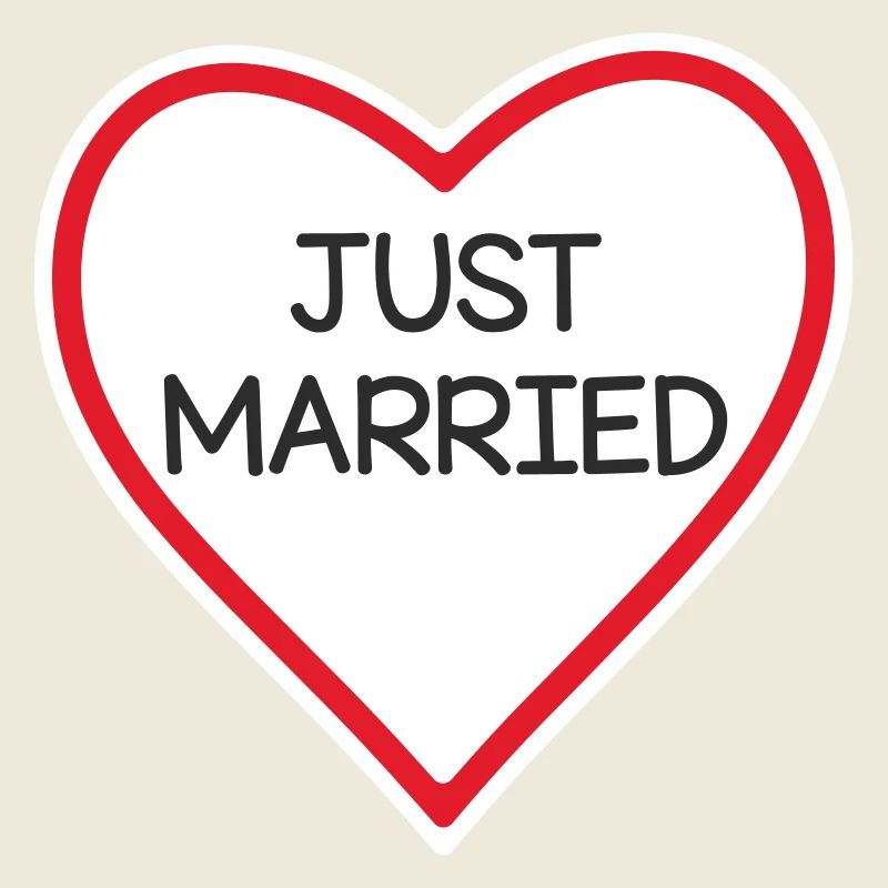 Heart Banner Just Married