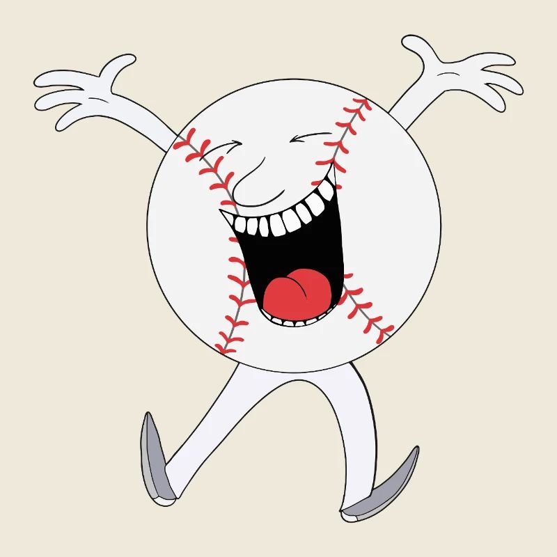 Mascotte de baseball rieur
