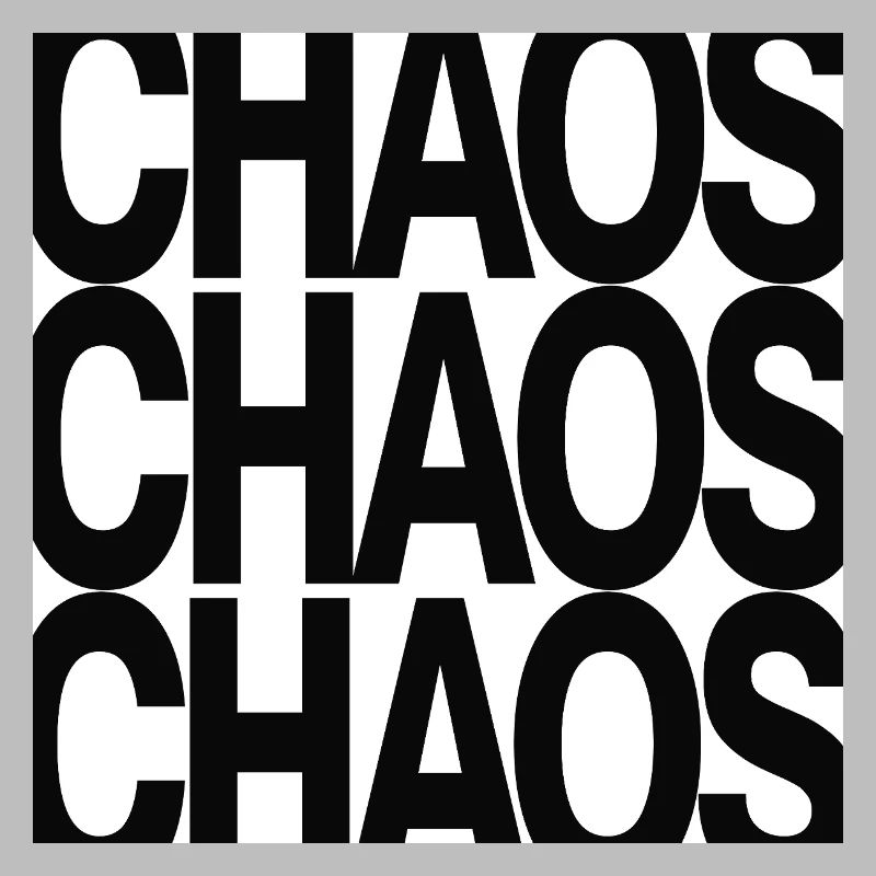 Chaos Typography Minimal Design