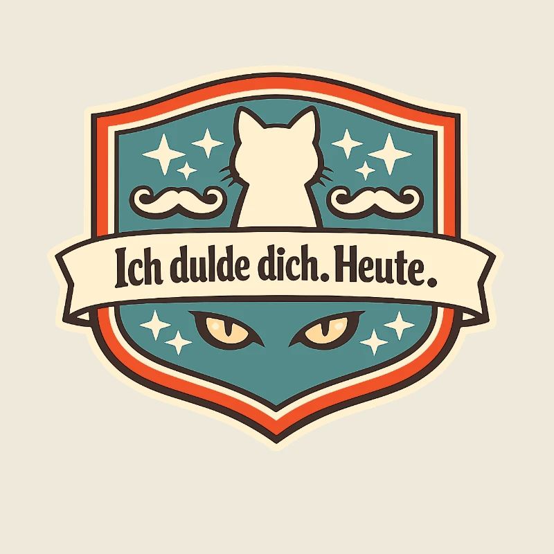 Katzenabzeichen Ich dulde dich Heute