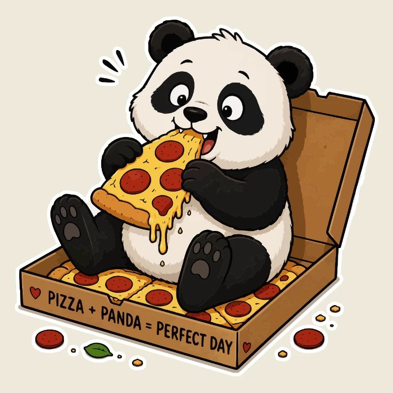 Kawaii Panda Pizza Parade