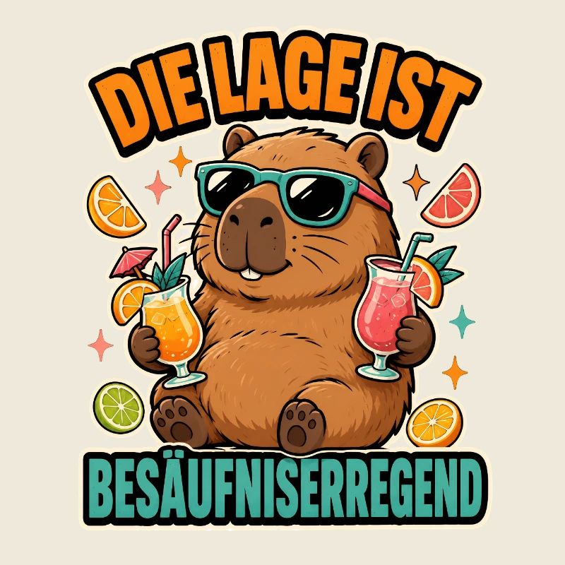 Capybara Cocktail Spruch