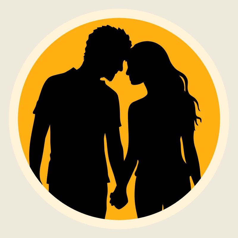 Couple Silhouette Amour Romance Petit ami de la Saint-Valentin