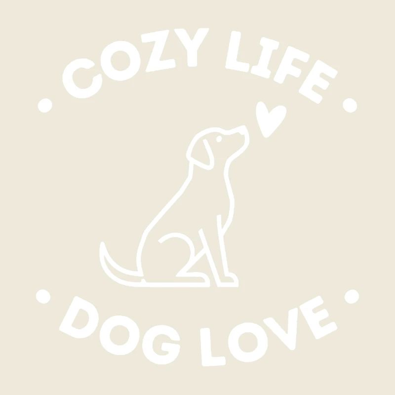 Vie Chaleureuse Amour Canin – Design de mode de vie canin mignon