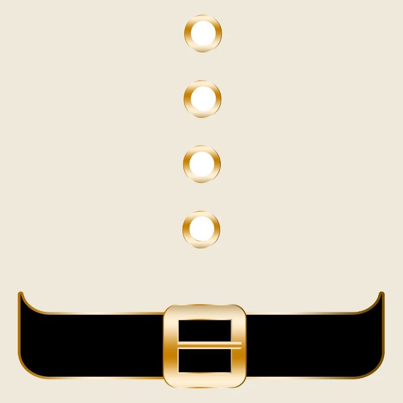 Ceinture dorée Minimal Line Art