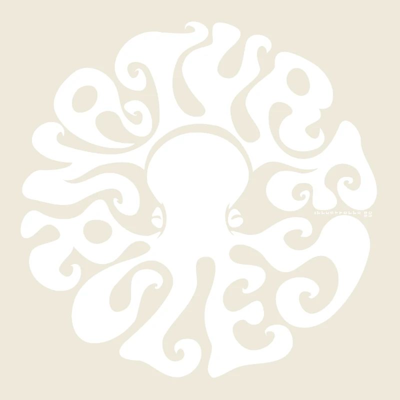 NATURE RULES! psychedelic octopus sixties weiß