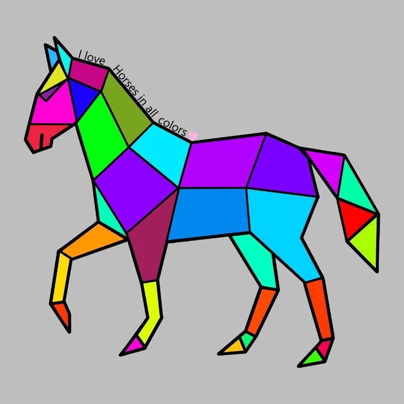 pferd polygon bunt
