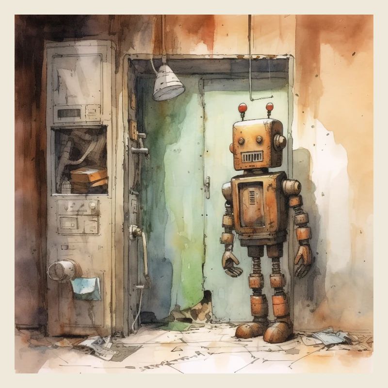 Old Rusty Abandoned Robot 3