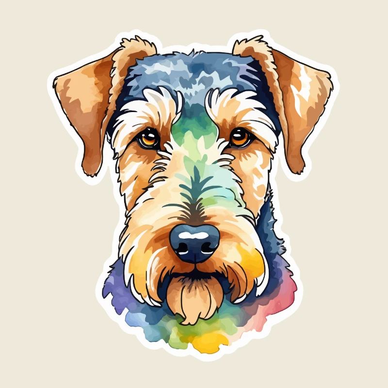 Airedale Terrier Aquarelle