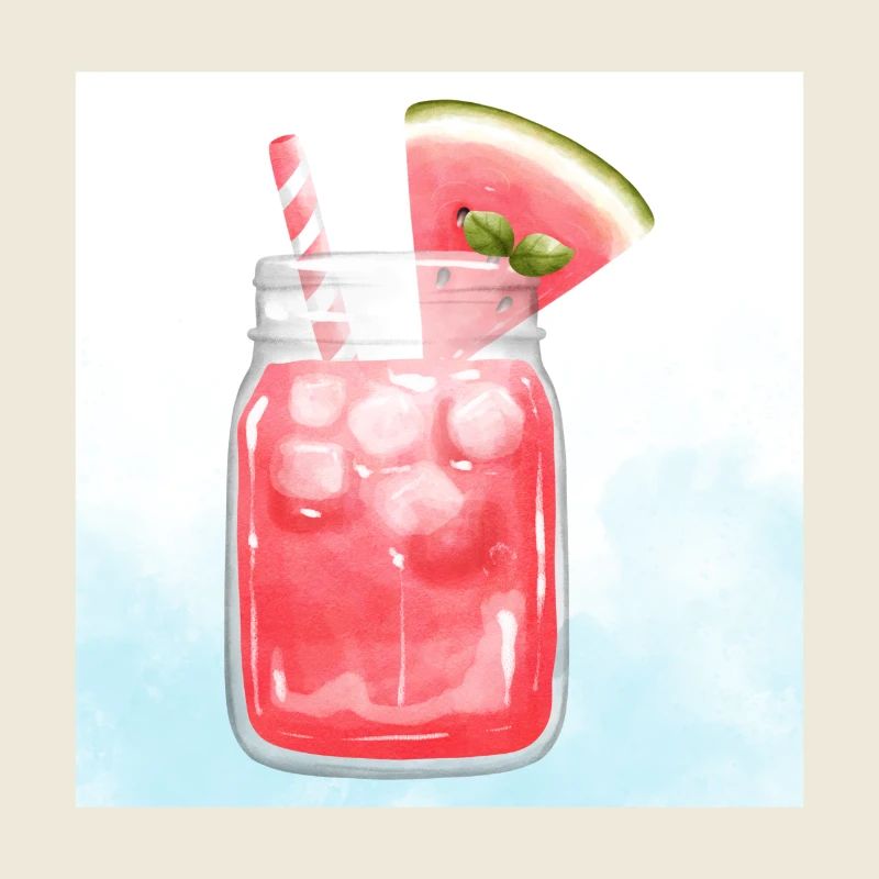 Refreshing Watermelon Cocktail Art