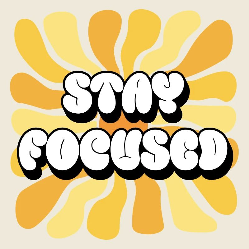 Restez concentré Affirmations positives Tournesol