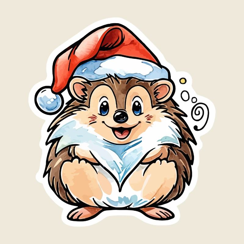 Dessin de Noël hérisson