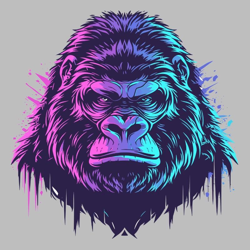 Brightly Colored Gorilla