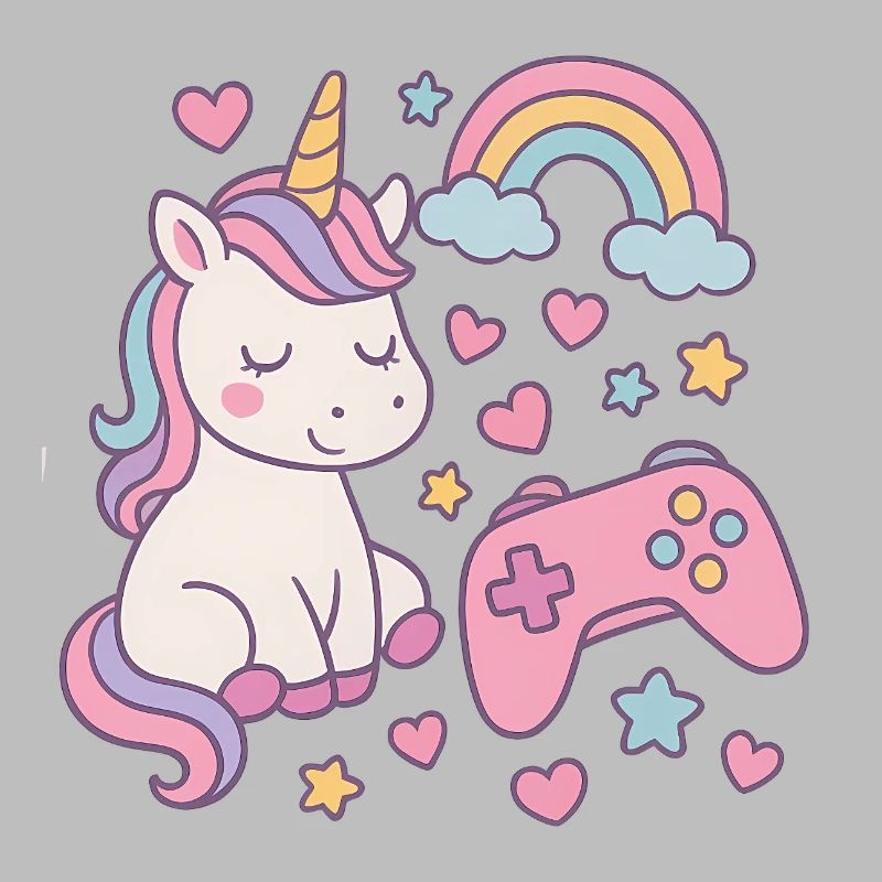 Super süßes Einhorn mit Gaming-Feeling