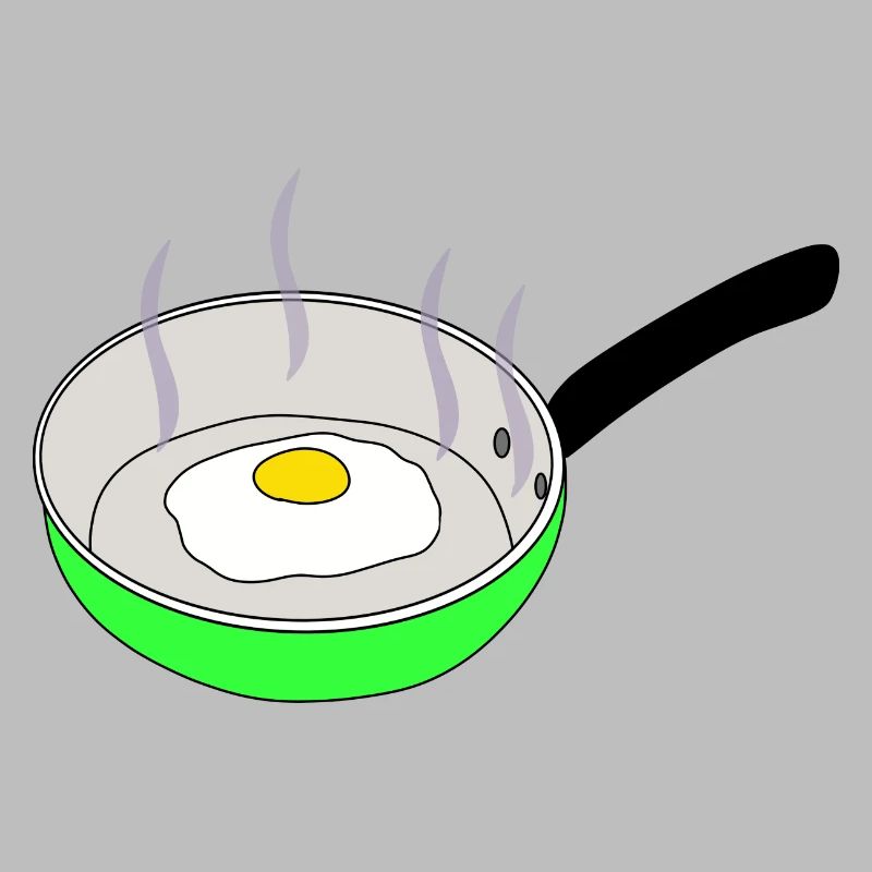 Fried egg in pan