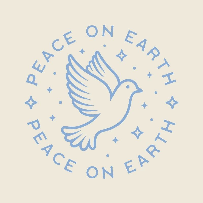 Friede auf Erden Blaue Taube
