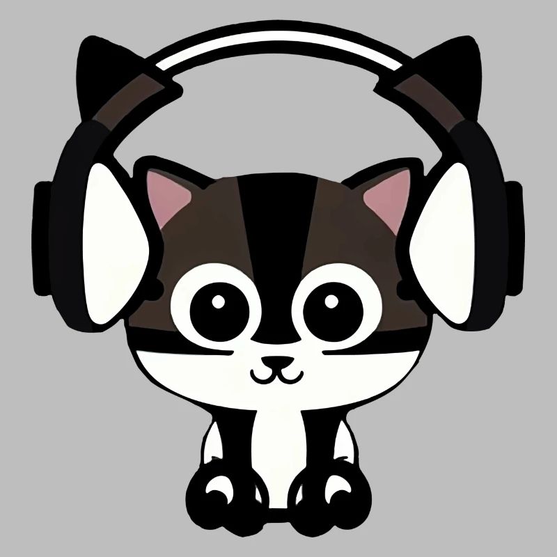 Melodische Samtpfote: Katze mit Headset
