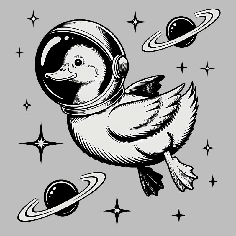 Oie dans l'espace - Logo Cool Astonomy