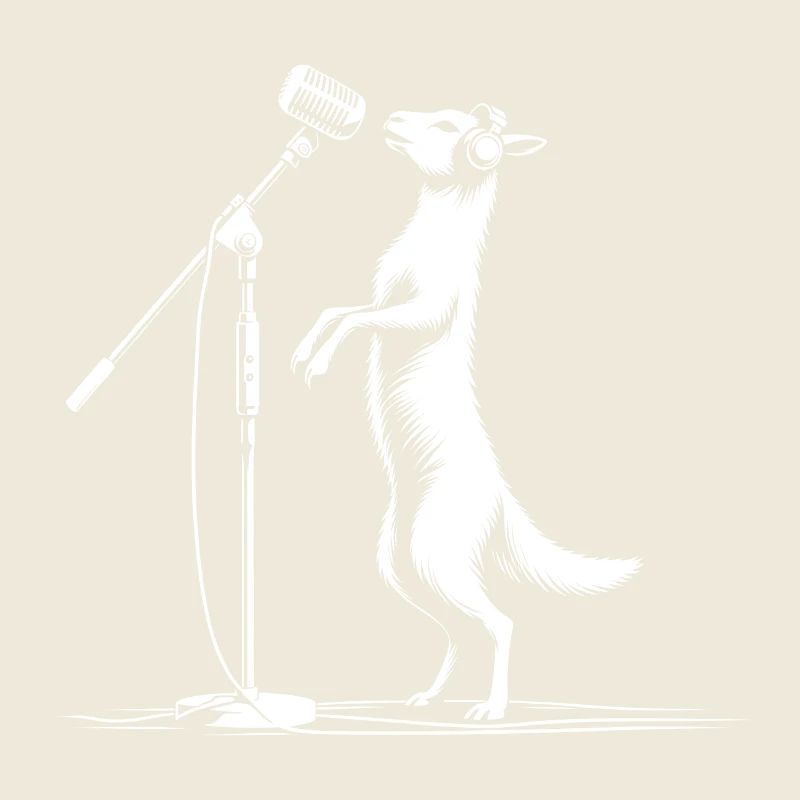 Petite chèvre au micro