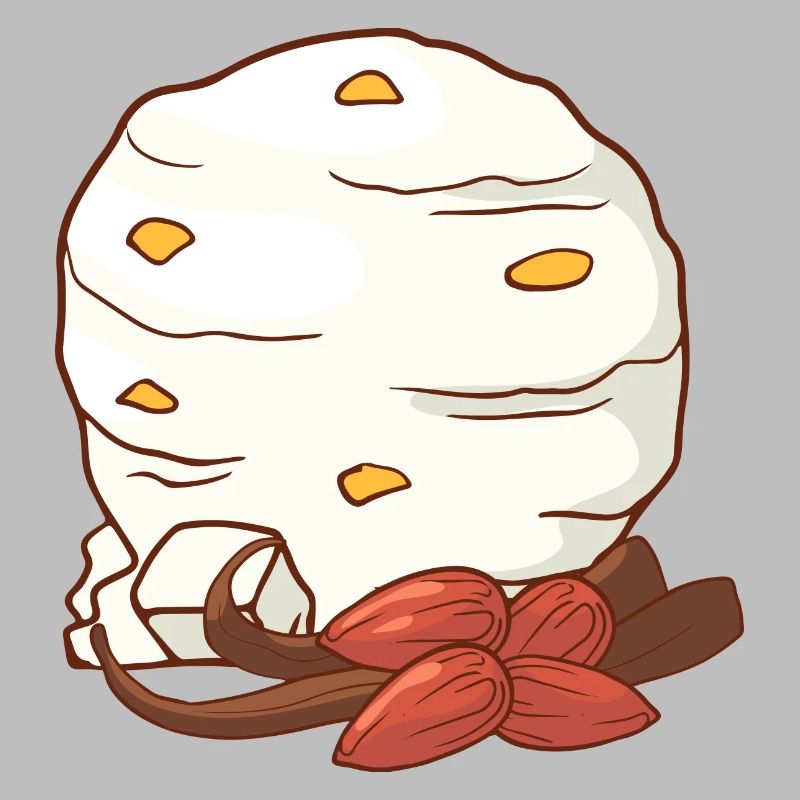 Vanille Mandel Eis Speiseeis Eiskrem Eiscreme