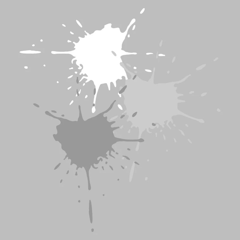 Art - Exploding color blots in gray