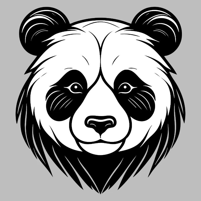 Panda Gesicht Kunstdesign