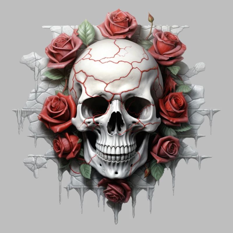 Gothic Blumenkunst Grafik Modedesign