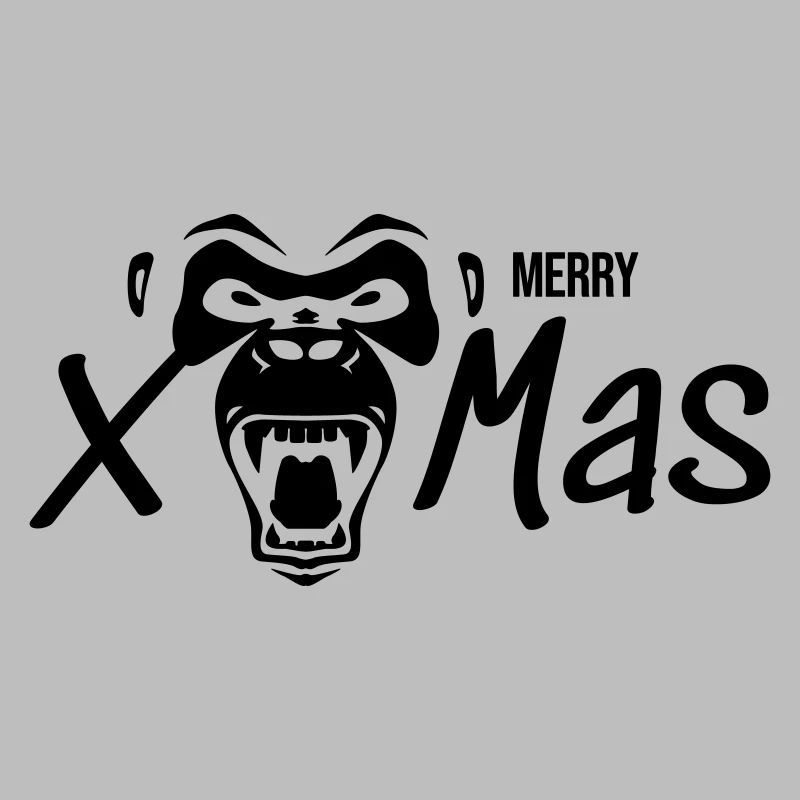 Merry Xmas Gorilla Affe Geschenk