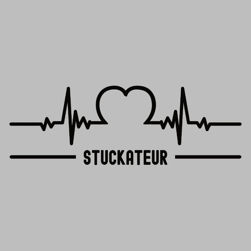 Herzschlag Stuckateur Herz Bester Mann Stukkateur