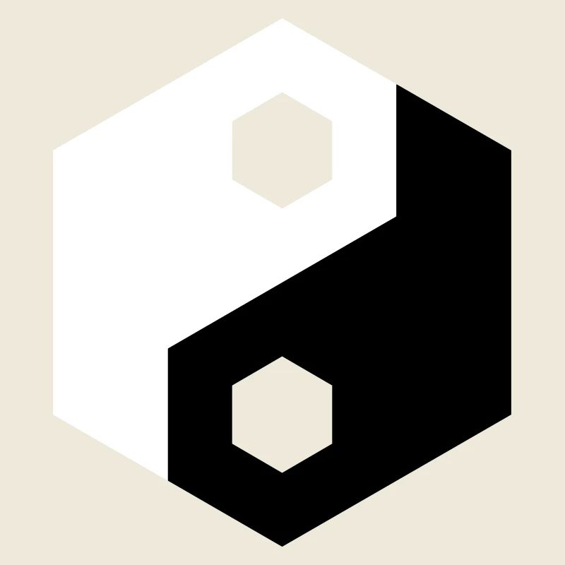 Hex Cutout Yin Yang