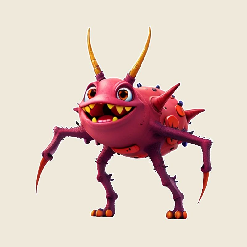 Rotes TickToc Monster