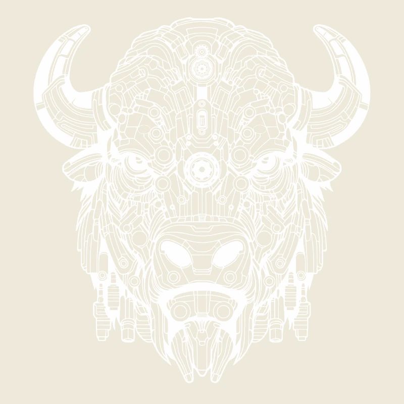 Biomechanical Bison - White Design