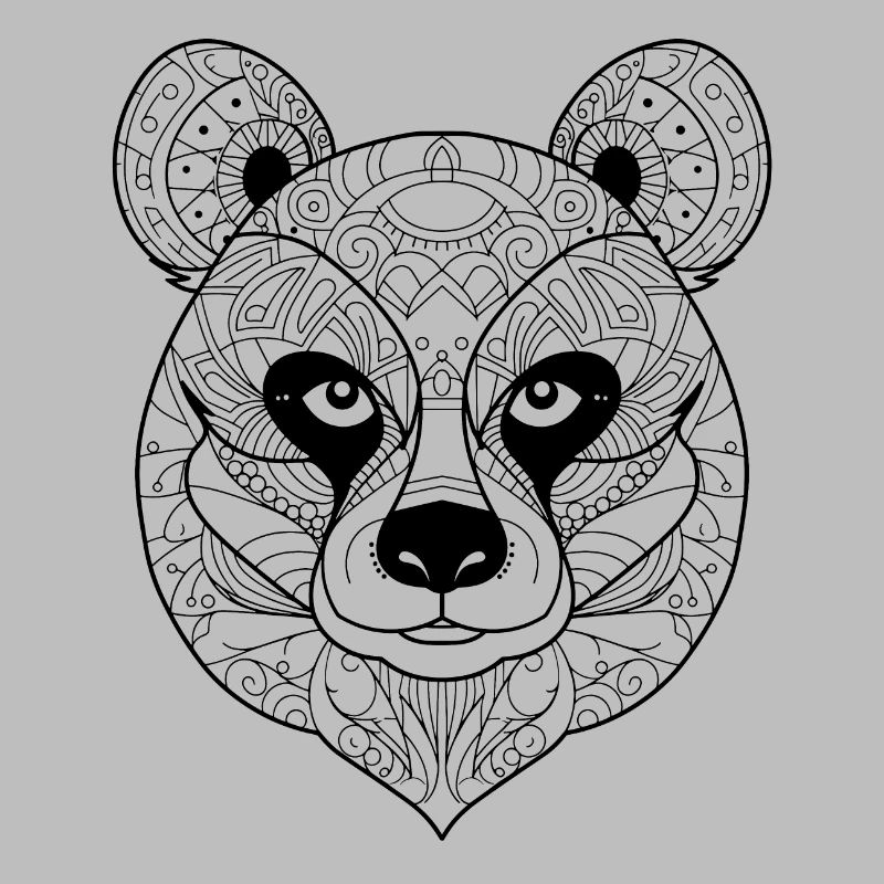 Abstrakte Panda-Essenz: Komplizierte Linienkunst Interpr