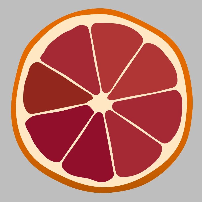 Eine Scheibe der Blutorange