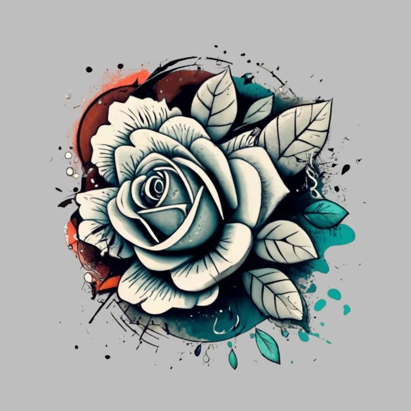 Conception vectorielle de rose blanche