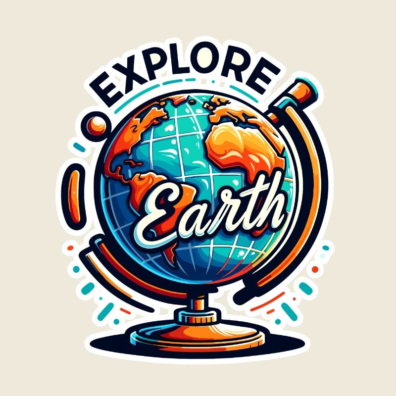 Explore Earth - Erde Illustration