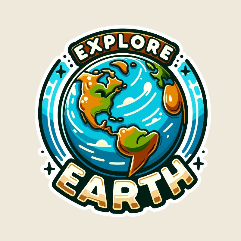 Explore Earth - Erde Illustration