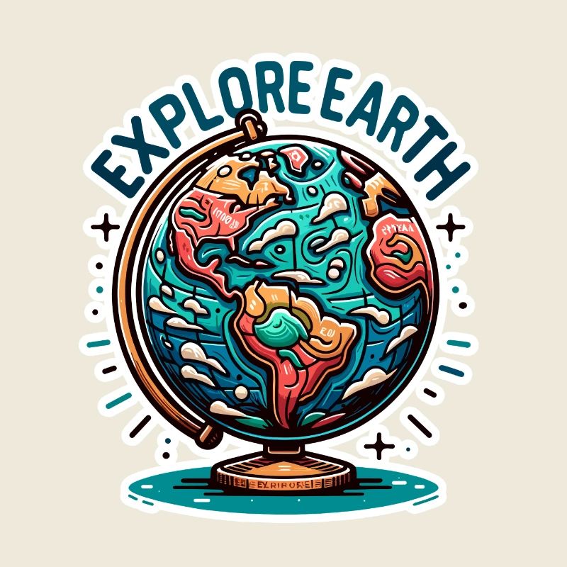 Explore Earth - Erde Illustration
