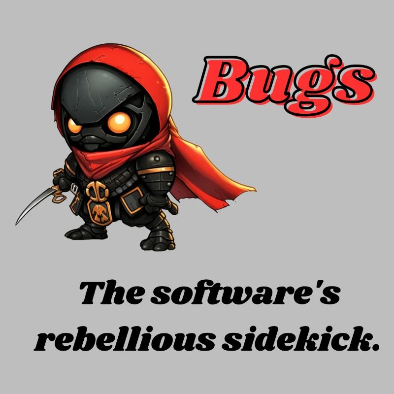 Bugs - The software's rebellious sidekick.