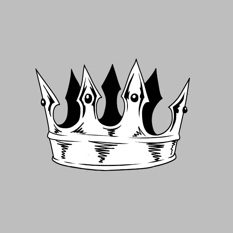 Crown Black White King Emperor Medieval