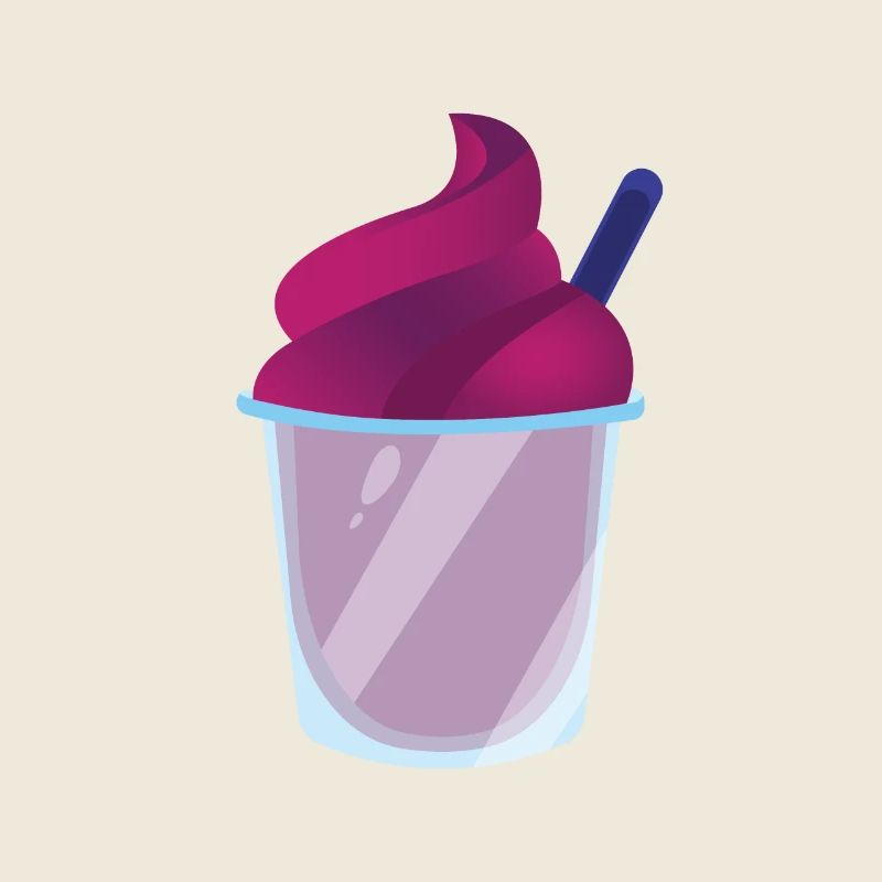 Slush Eis rotes Slush mit Strohhalm